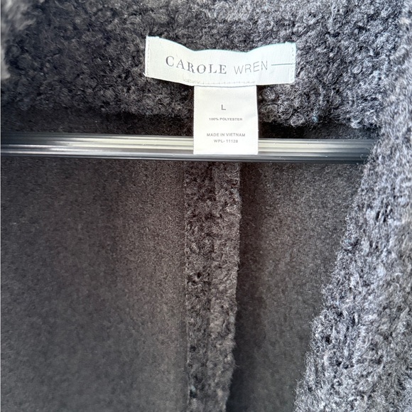 Carole Wren Textured Open Front Coatigan in Charcoal Gray (Size L) - Picture 4 of 7
